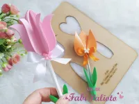 G1.841  Gabarito de Moldes em Tulipas Ponteiras Fofas - Foto 2