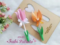 G1.841  Gabarito de Moldes em Tulipas Ponteiras Fofas - Foto 3