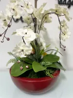  Arranjo Orquídea Bege - Foto 2