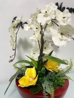  Arranjo Orquídea Bege - Foto 3