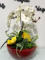  Arranjo Orquídea Bege - Foto 5
