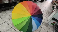 GUARDA CHUVA COLORIDO 140CM - Foto 2