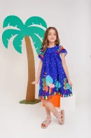 Vestido Lili Floresta Lúdica Azul - Foto 2
