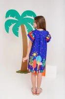 Vestido Lili Floresta Lúdica Azul - Foto 5