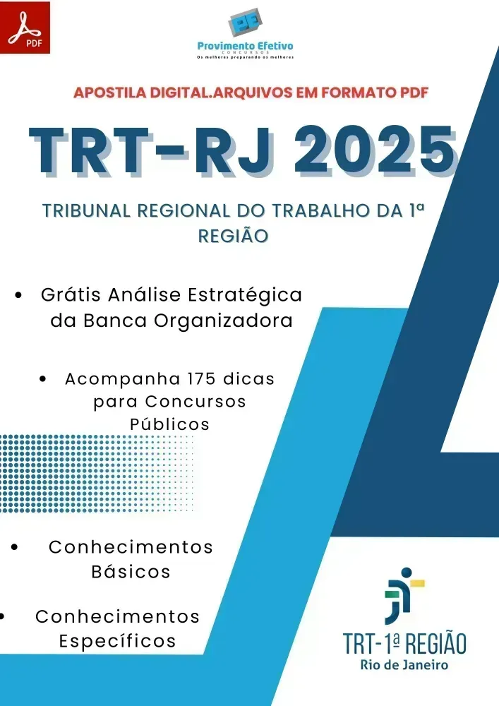 Apostila TRT RJ 2025 Engenharia Civil Analista Judiciário