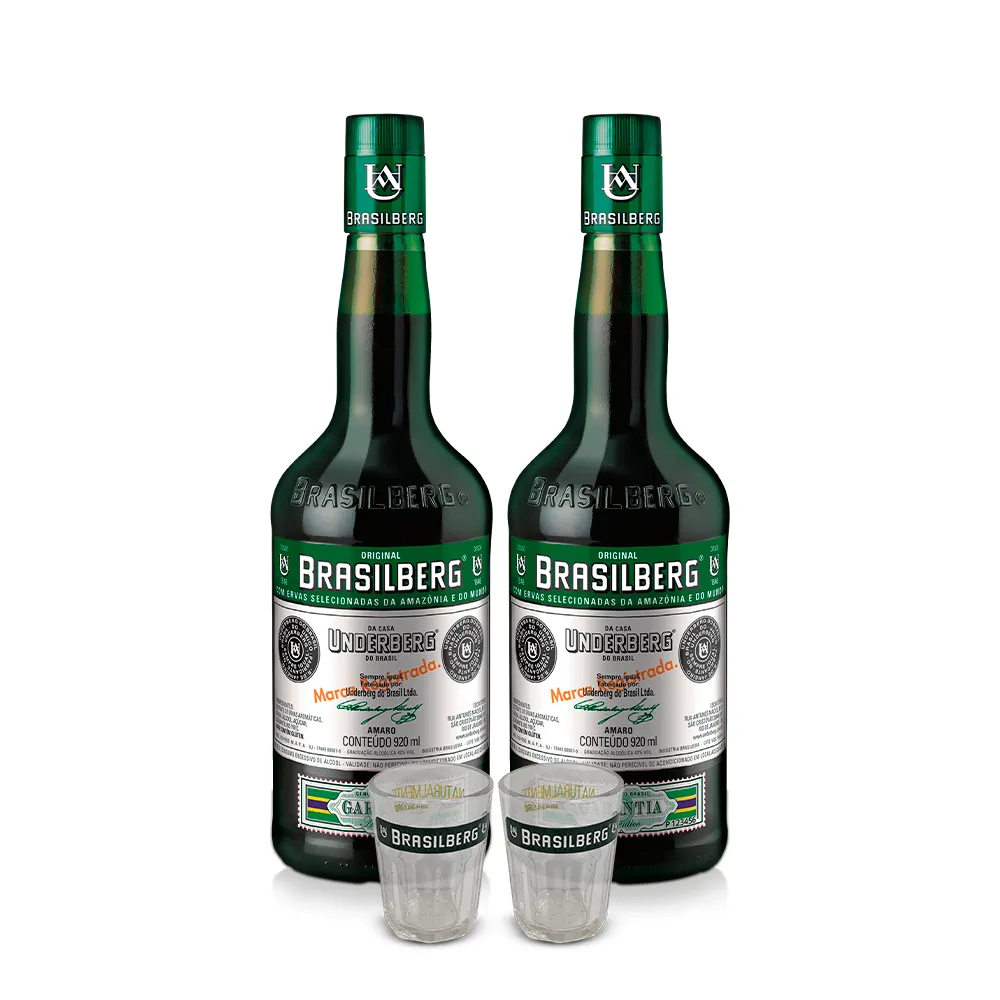 Kit 2 Brasilberg  + 2 copos dose BSB
