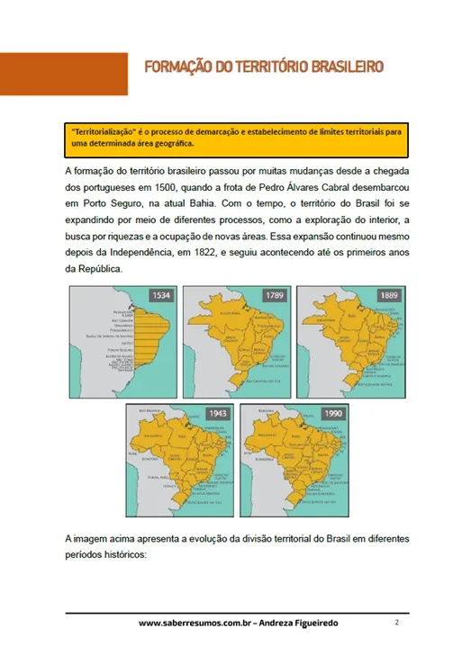www.saberresumos.com.br - 097 - Geografia - O Território Brasileiro ...