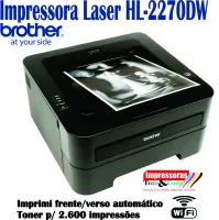 Impressora Laser monocromática Brother HL-2270dw c/ toner p/ 2.600 impressões