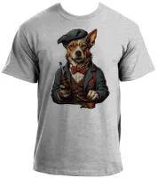 Camiseta adulto ou infantil Cachorro detetive fumando - Foto 2