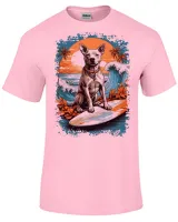 Camiseta adulto ou infantil cachorro pit bull praia surf - Foto 5