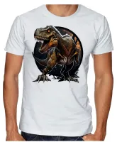 Camiseta adulto ou infantil dinossauro Rex Jurassic - Foto 2