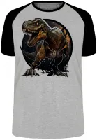 Camiseta adulto ou infantil dinossauro Rex Jurassic - Foto 4