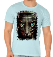 Camiseta adulto ou infantil Gato Egipcio Egito pirâmide - Foto 5