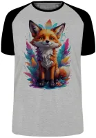 Camiseta adulto ou infantil Raposa fox colorida - Foto 3