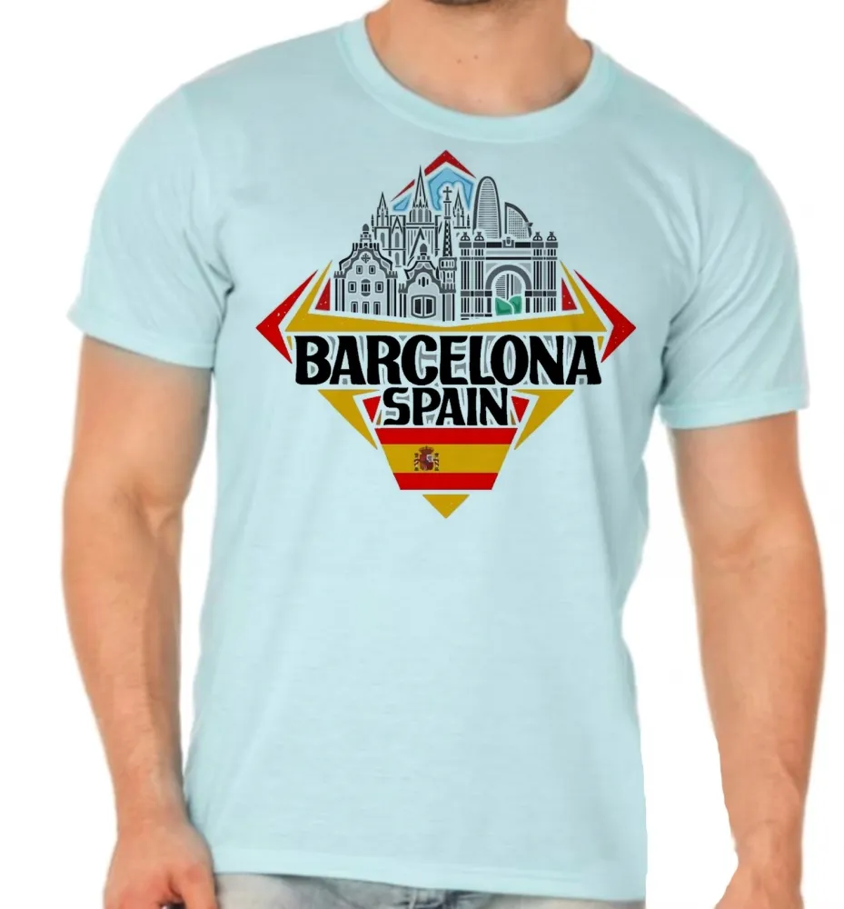 Camiseta adulto ou infantil Barcelona Espanha Lembrança