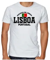 Camiseta adulto ou infantil Lisboa Portugal Europa - Foto 2