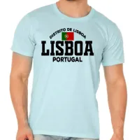 Camiseta adulto ou infantil Lisboa Portugal Europa - Foto 3