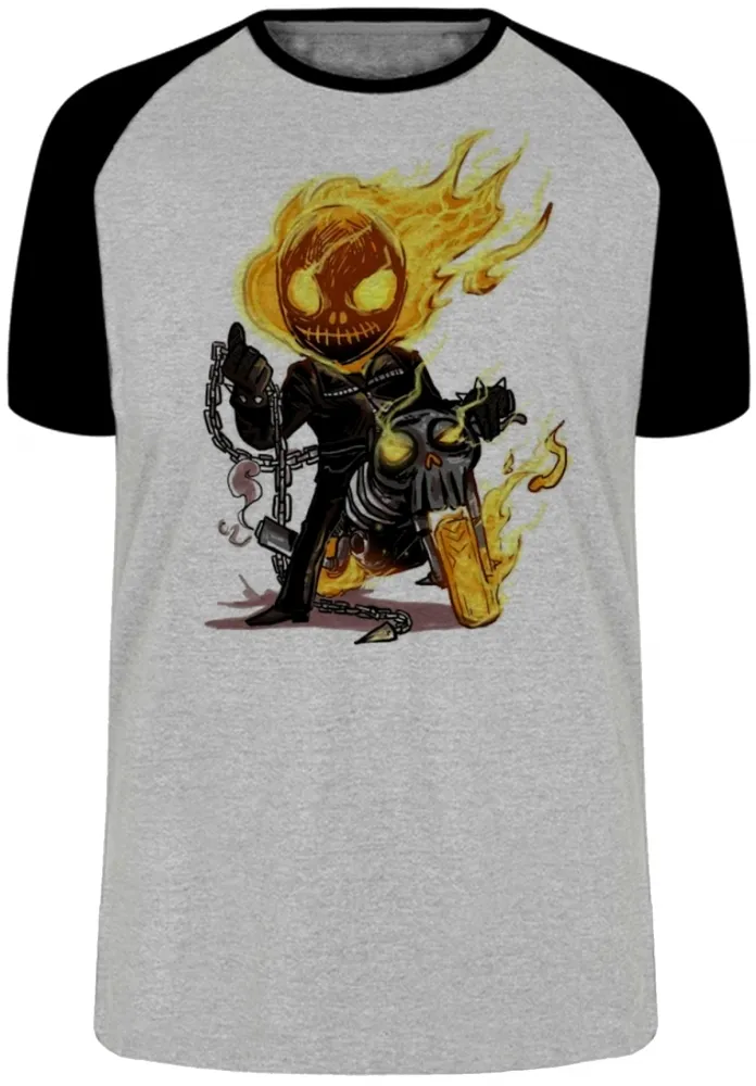Camiseta adulto ou infantil Motoqueiro fantasma moto bike Imagem