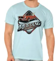 Camiseta adulto ou infantil Mustang carro antigo anos 60 - Foto 5
