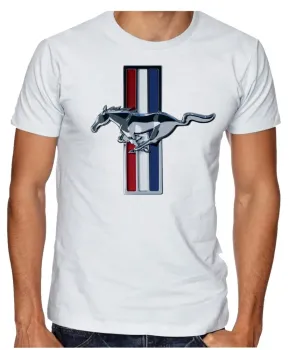 Camiseta adulto ou infantil Mustang cavalo de raça americano - Foto 2