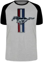Camiseta adulto ou infantil Mustang cavalo de raça americano - Foto 3
