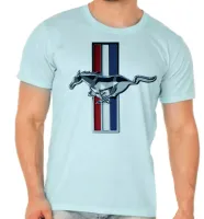 Camiseta adulto ou infantil Mustang cavalo de raça americano - Foto 5
