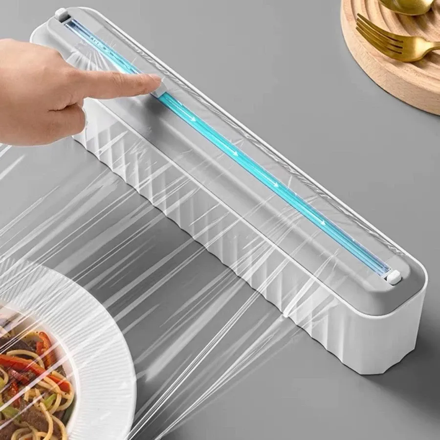 Cortador Plastico Filme e folha de alumínio Cozinha Alimento Embalagem Produto Manual Imagem