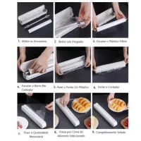 Cortador Plastico Filme e folha de alumínio Cozinha Alimento Embalagem Produto Manual - Foto 6