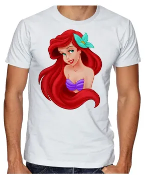 Camiseta adulto ou infantil Ariel pequena sereia princesa - Foto 2