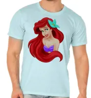 Camiseta adulto ou infantil Ariel pequena sereia princesa - Foto 5