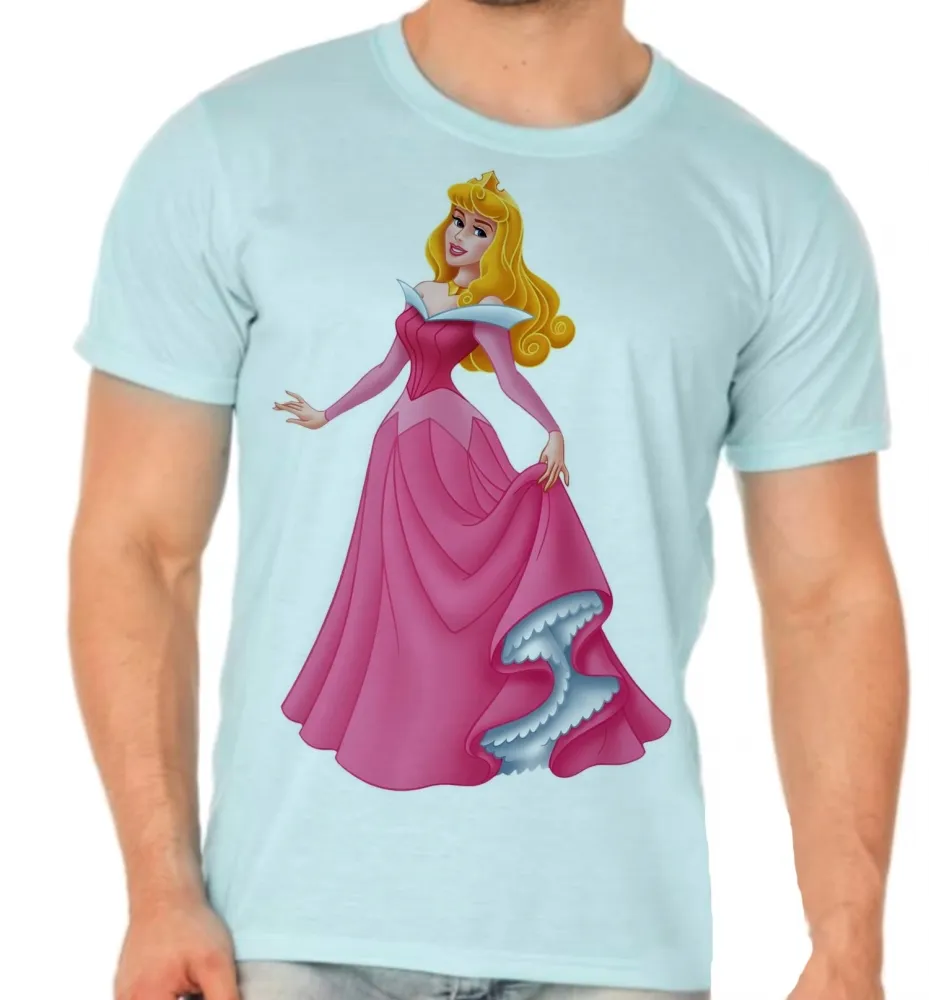 Camiseta adulto ou infantil Aurora bela adormecida princesa