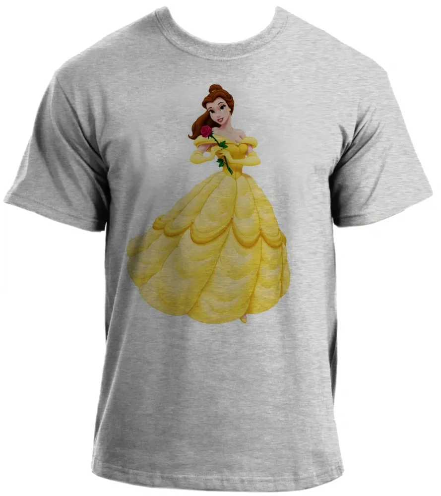 Camiseta adulto ou infantil Bela ea fera princesa Disney