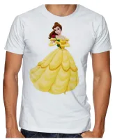 Camiseta adulto ou infantil Bela ea fera princesa Disney - Foto 2