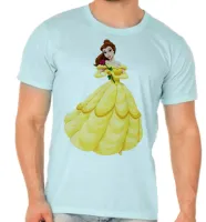 Camiseta adulto ou infantil Bela ea fera princesa Disney - Foto 3