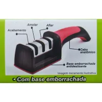 Kit 3 Descascadores Inox Legumes E Amolador Faca Afiador Profissional com cabo 3 EM 1 - Foto 7