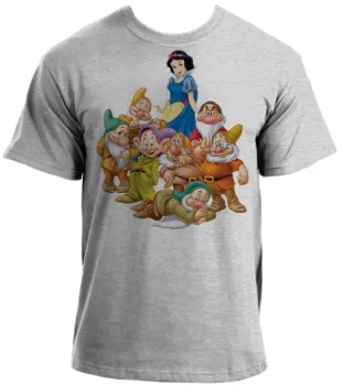 Camiseta adulto ou infantil Branca de neve 7 anões - Foto 2
