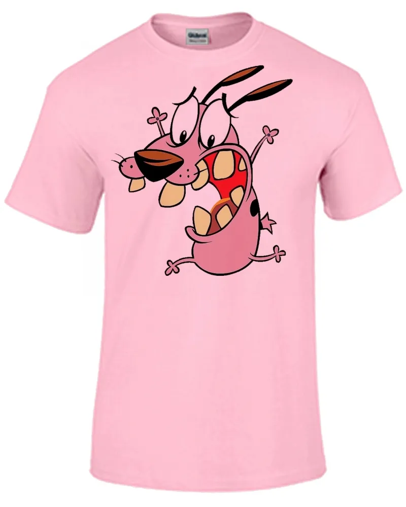 Camiseta adulto ou infantil Coragem o cão covarde desenho Imagem