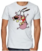 Camiseta adulto ou infantil Coragem o cão covarde desenho - Foto 3