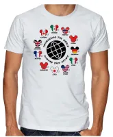 Camiseta adulto ou infantil Disney park paises mundo - Foto 2