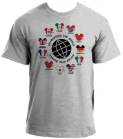 Camiseta adulto ou infantil Disney park paises mundo - Foto 3