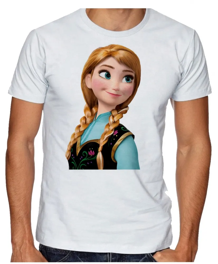 Camiseta adulto ou infantil Frozen Anna irmã da Elsa Imagem