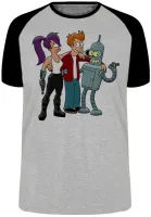 Camiseta adulto ou infantil Futurama robô desenho - Foto 3