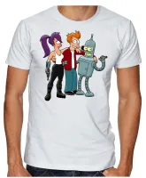 Camiseta adulto ou infantil Futurama robô desenho - Foto 5