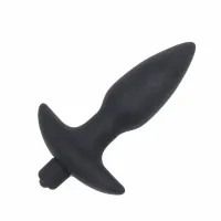 PLUG ANAL COM 10 VIBRAÇÕES EM SILICONE SOFT TOUCH MODELO Nº 3  - 12,5 X 3,5CM - SI.                                               LIBYSEXSHOP