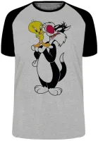 camiseta adulto ou infantil Gato frajo e Piu piu amigos - Foto 4