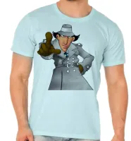 Camiseta adulto ou infantil inspetor bugiganga desenho antigo - Foto 5