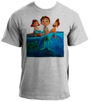 Camiseta adulto ou infantil Lucca disney desenho peixe - Foto 2
