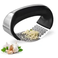 Amassador Espremedor Triturador De Alho Inox Manual Cozinha Garlic Press