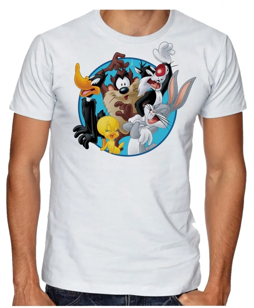 camiseta adulto ou infantil Perna longa frajola taz mania patolino piu piu Imagem