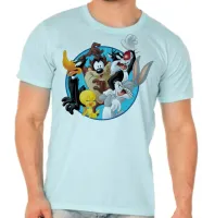 camiseta adulto ou infantil Perna longa frajola taz mania patolino piu piu - Foto 2